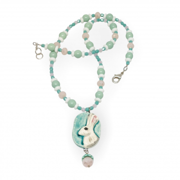 Rabbit Necklace Easter Bunny Spring Jewelry