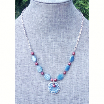 Kyanite and Pearl Necklace