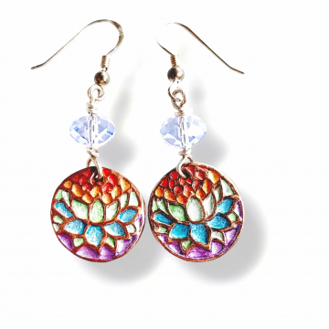 Lotus Earrings Yoga Jewelry Colorful