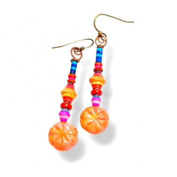 Bright Colorful Statement Earrings